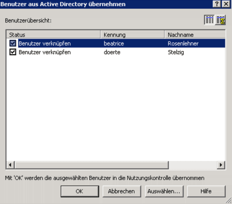 DATEV Rechteverwaltung: Verknüpfung mit dem Active Directory