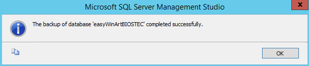 SQL-Log der easyWinArt-Datenbank verkleinern: Schritt 3